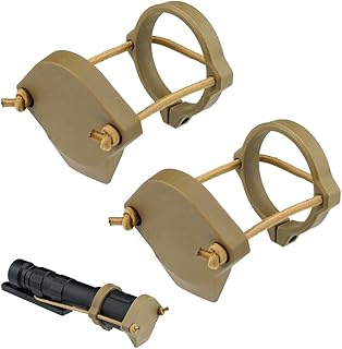 HATSEN 2 tapas de lente de linterna de tamaño mediano para luces de armas con un diámetro de 1.15 a 1.25 pulgadas, como linterna Rein 2.0 y Modlite Scout, color marrón