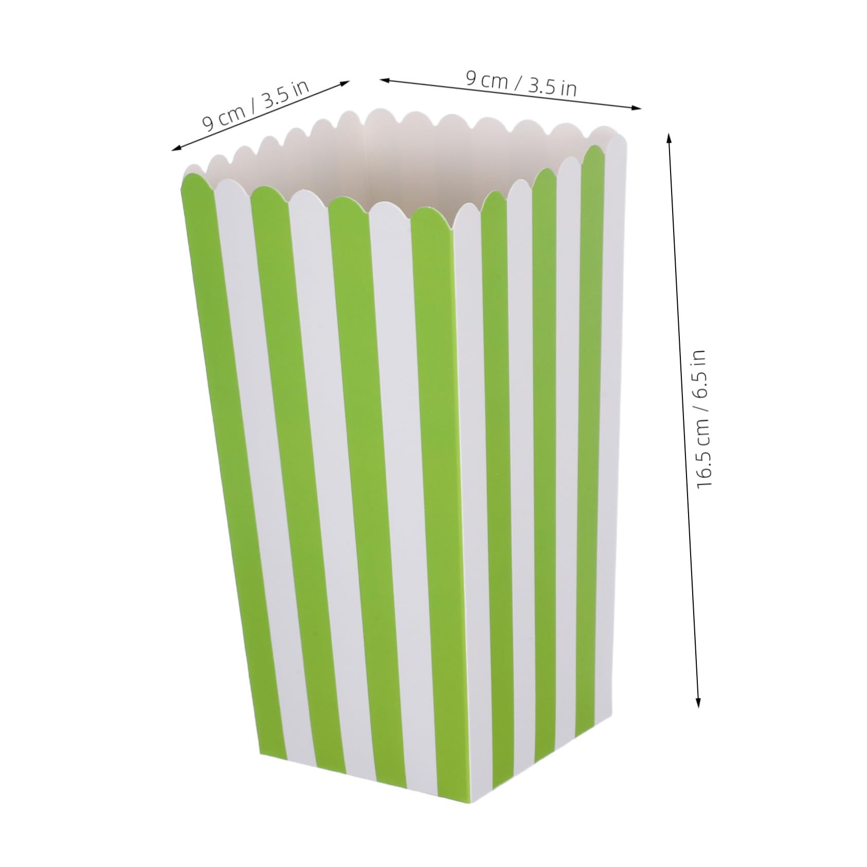 STOBAZA 40pcs Striped Paper Popcorn Buckets Oil Resistant Containers for Party Favors Snacks French Fries Stackable Design for Easy Storage for Carnival Movie Nights