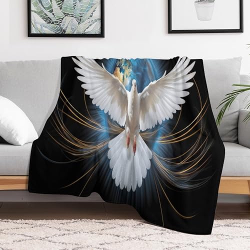 Couverture polaire mouette imprimée pour des soirées cocooning confortables sur le sofa