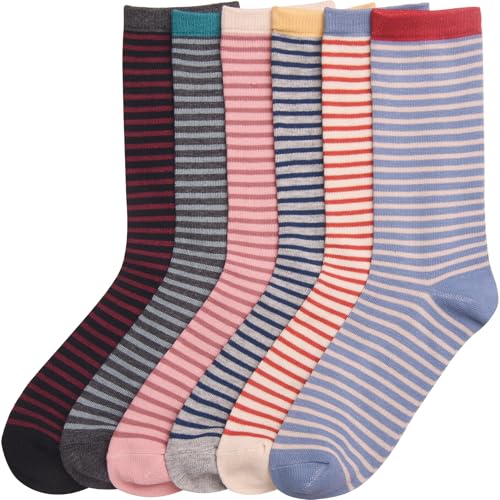 Image of ToBeInStyle Women's Pack of 6 or 12 Fashion Printed Crew Socks