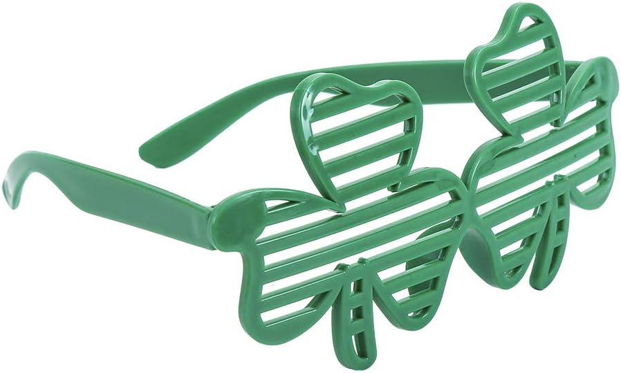 Topfunyy St. Patrick's Day Eyeglasses Irish Shamrock Sunglasses Photo Props Eyewear Costume Accessories for St. Patrick's Day Party Supplies