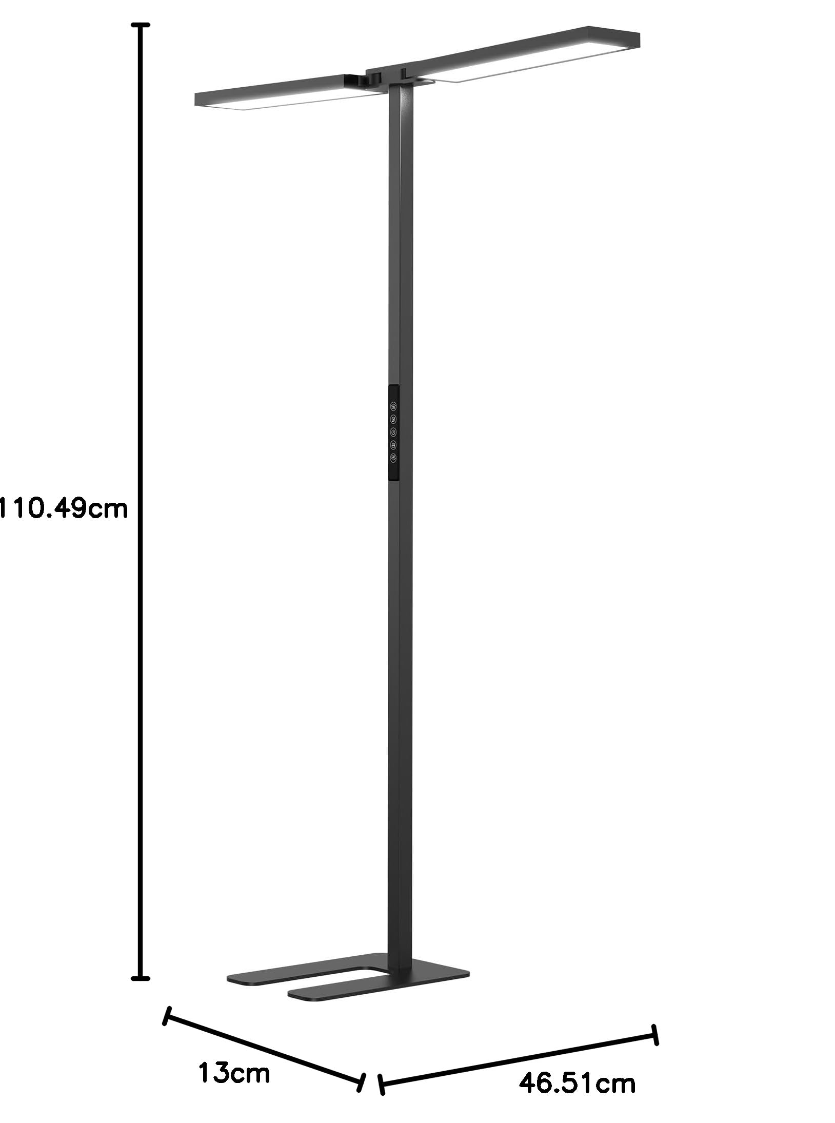 SOLLA Lampada da terra a LED per ufficio, luce diurna, lampada da ufficio, lampada da terra Uplight e downlight, 80 W + 40 W UGR≤16, adatta per uffici, biblioteche, cameretta dei bambini, sale
