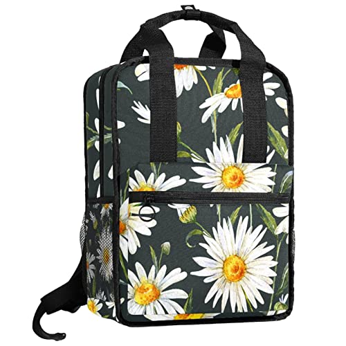 Sac à dos marguerites aquarelle réglable contre le mal de dos