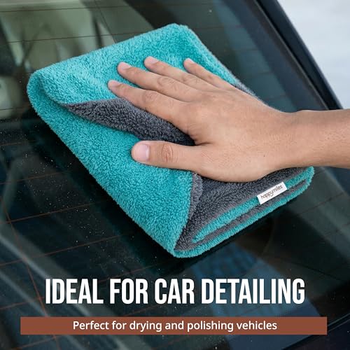 Image of Microfiber Cloth (Pack of 1) - 60x40 cms - 1200 GSM | Thick Lint & Streak-Free Multipurpose Cloths - Automotive Microfibre Towels for Car, Bike Cleaning, Washing & Detailing (Grey)