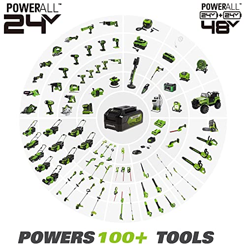 Greenworks 24V 10" Cordless Compact Chainsaw (Great For Storm Clean-Up, Pruning, And Camping), 2.0Ah Battery And Charger Included #TOP6