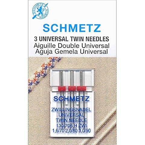 Euro-Notions Twin Machine Needle-Size 1.6/70 (1), 2.0/80 (1), 3.0/90 (1) Cover