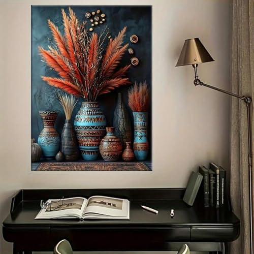 Impression sur toile de vases d'art moderne pour salon chic - 4