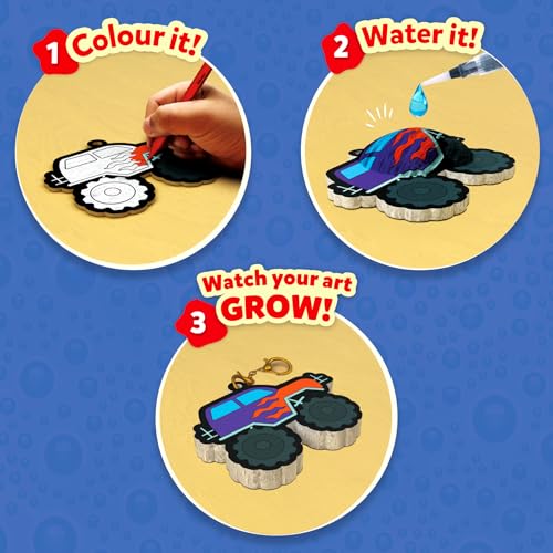 Image of Skillmatics Aqua Puffs - 3D Art Kit, Just Cool Things, Mess-Free Painting Craft for Kids, DIY Colour & Inflate Activity, Travel Toys & Creative Gifts for Boys & Girls Ages 4, 5, 6, 7, 8, 9, 10