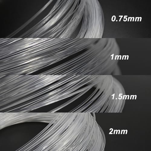 Image of AZIMOM PMMA 0.08in(2mm) 1148ft(350Meter) Plastic End Glow Fiber Optic Roll Cable for Fiber Optic Starlight Kits Project Twinkle Star Sky Ceiling Headliner Decor