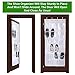 lebogner Over The Door Hanging Shoe Storage Organizer 24 Clear Reinforced Vinyl Pouches, Store Up to 12 Pairs of Shoes, White Space Saving Closet Accessories Organizer, Sturdy Shoe Organizer