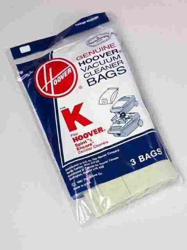 Hoover Vacuum Bag For All Hoover Canister cleaners using Type K bags 3 pk