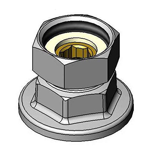 T&S Brass 00QQ NPT Eccentric Flange Assembly, 3/8", Chrome Finish