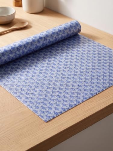 Image of [New Launch] Porslin PEVA Shelf & Drawer Liner Roll (45cm x 5m) - Waterproof, Non-Adhesive Cabinet Mat with Modern Pattern - Non-Slip, Washable, Easy Cut, Food-Safe Protective Paper for Kitchen Fridge