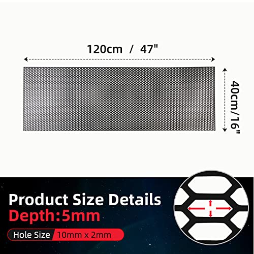 Grille de voiture universelle pour protéger le radiateur, plastique ABS noir AggAuto - 2