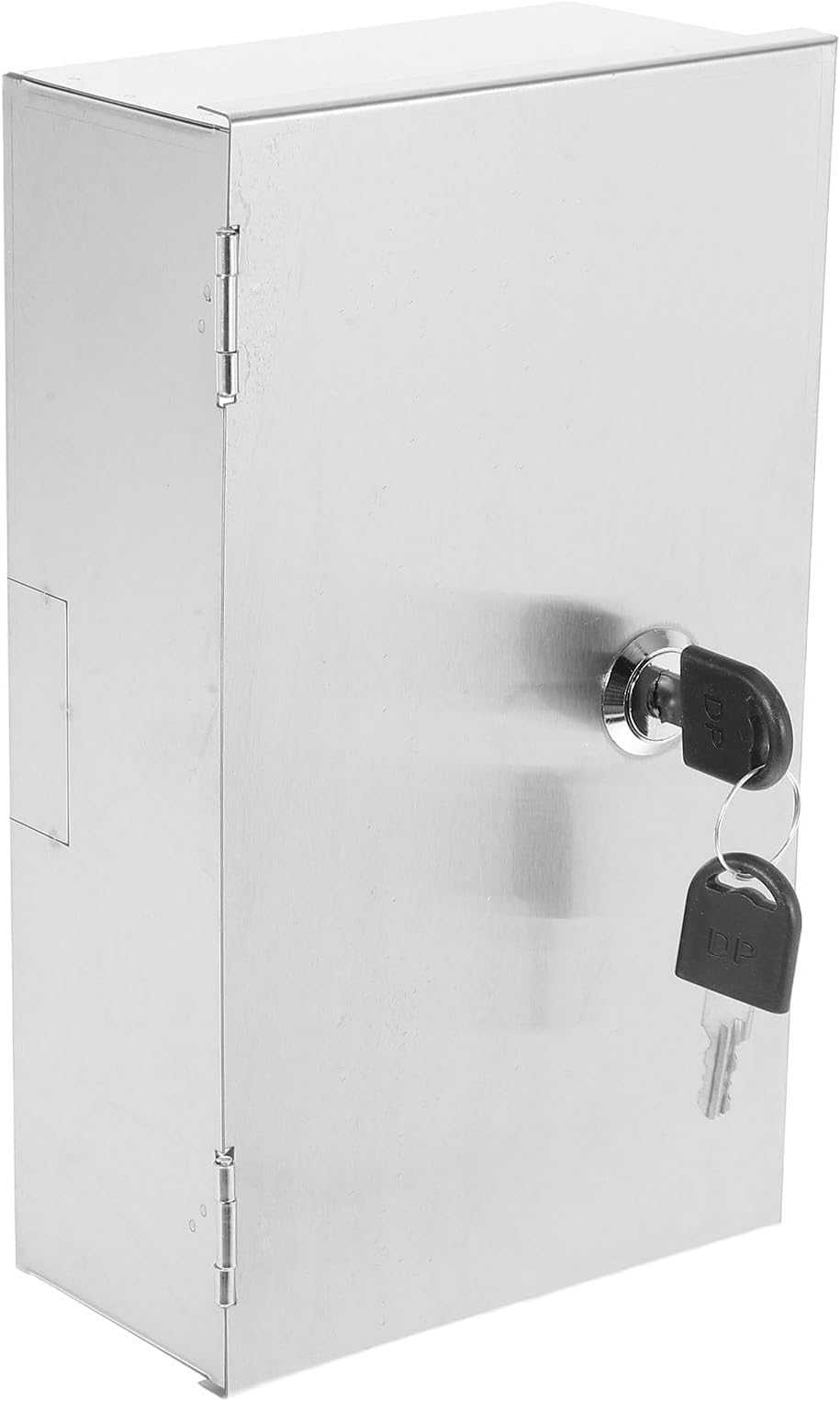 Lockable Stainless Steel Electrical Outlet Box Double Socket Protective Cover Waterproof Outdoor and Indoor Weatherproof Socket Protector with Security Lock