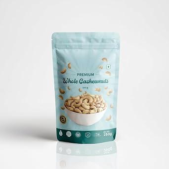 Dry Fruits Cashew Nuts, Premium Crunchy Kaju, Superior, Accurate Count, Unmatched Quality Cashews with Crunchy & Delicious, Gluten Free, Plant-Based Protein-250gm