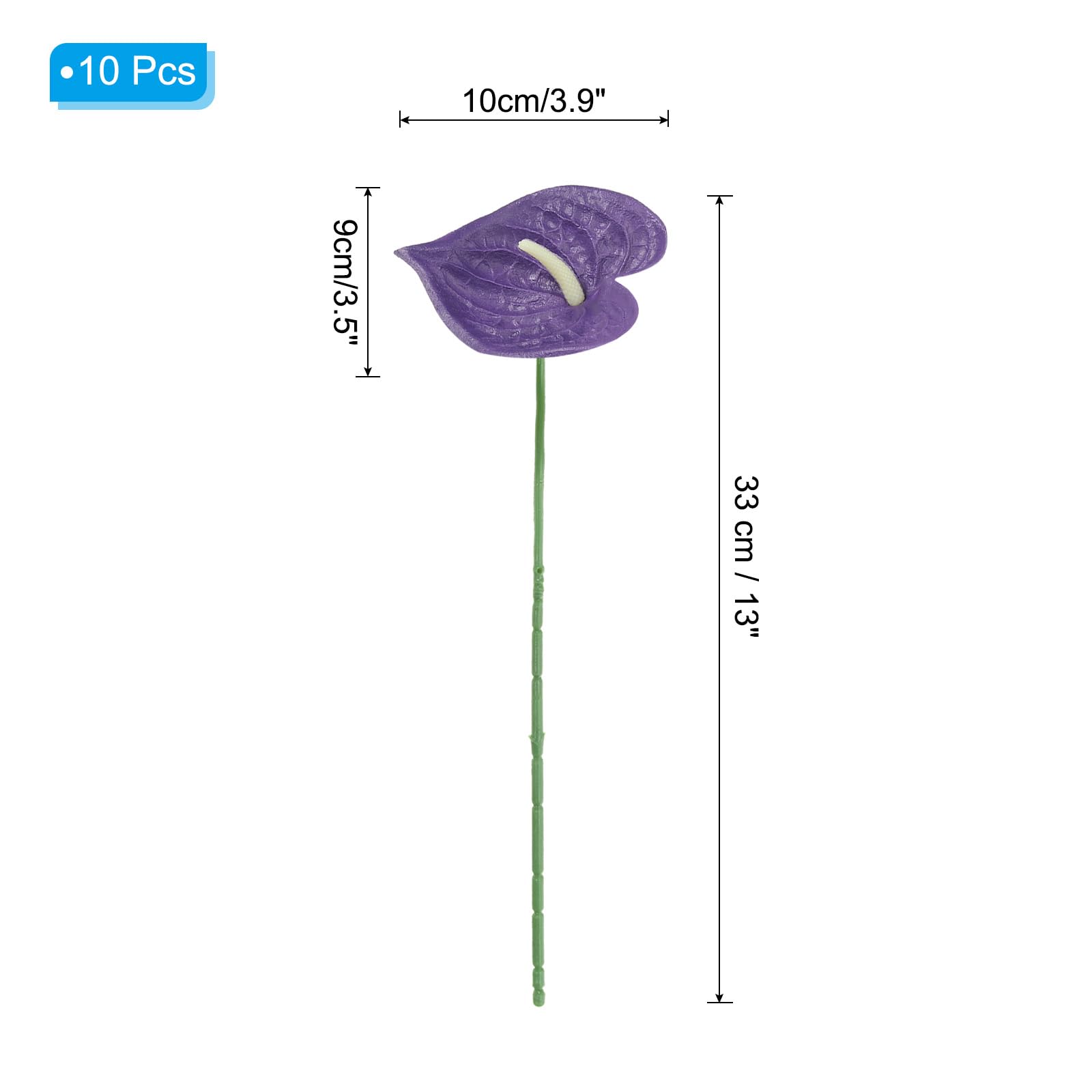PATIKIL 13" Artificial Anthurium Lily Flowers - Image 2
