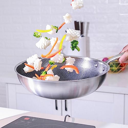 Wok de acero al carbono con tapa y antiadherente miniatura 2