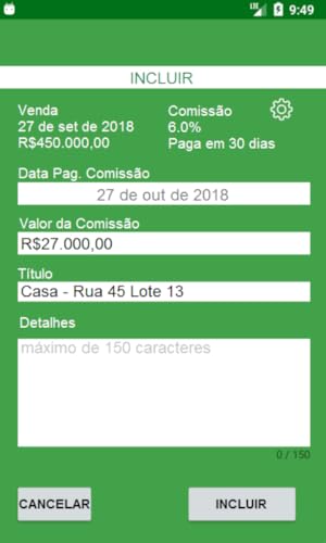 Comissão de Venda
