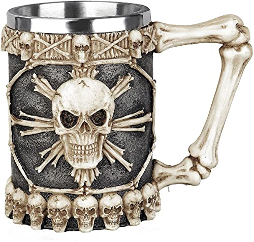 Nemesis Now Grande chope de crânes Ivoire 18 cm