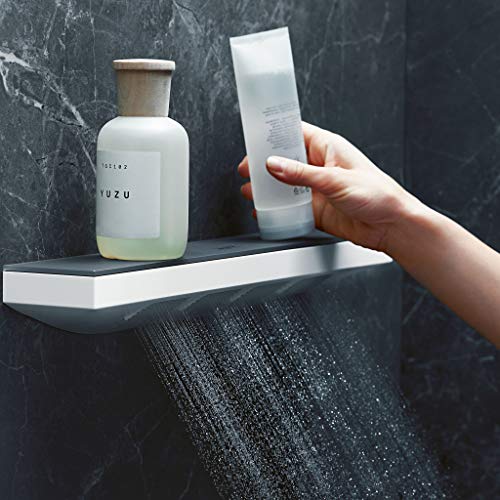 Image of Hansgrohe Rainfinity Shoulder Shower 500 mm with 1 Jet Type and Shower Shelf Matte White
