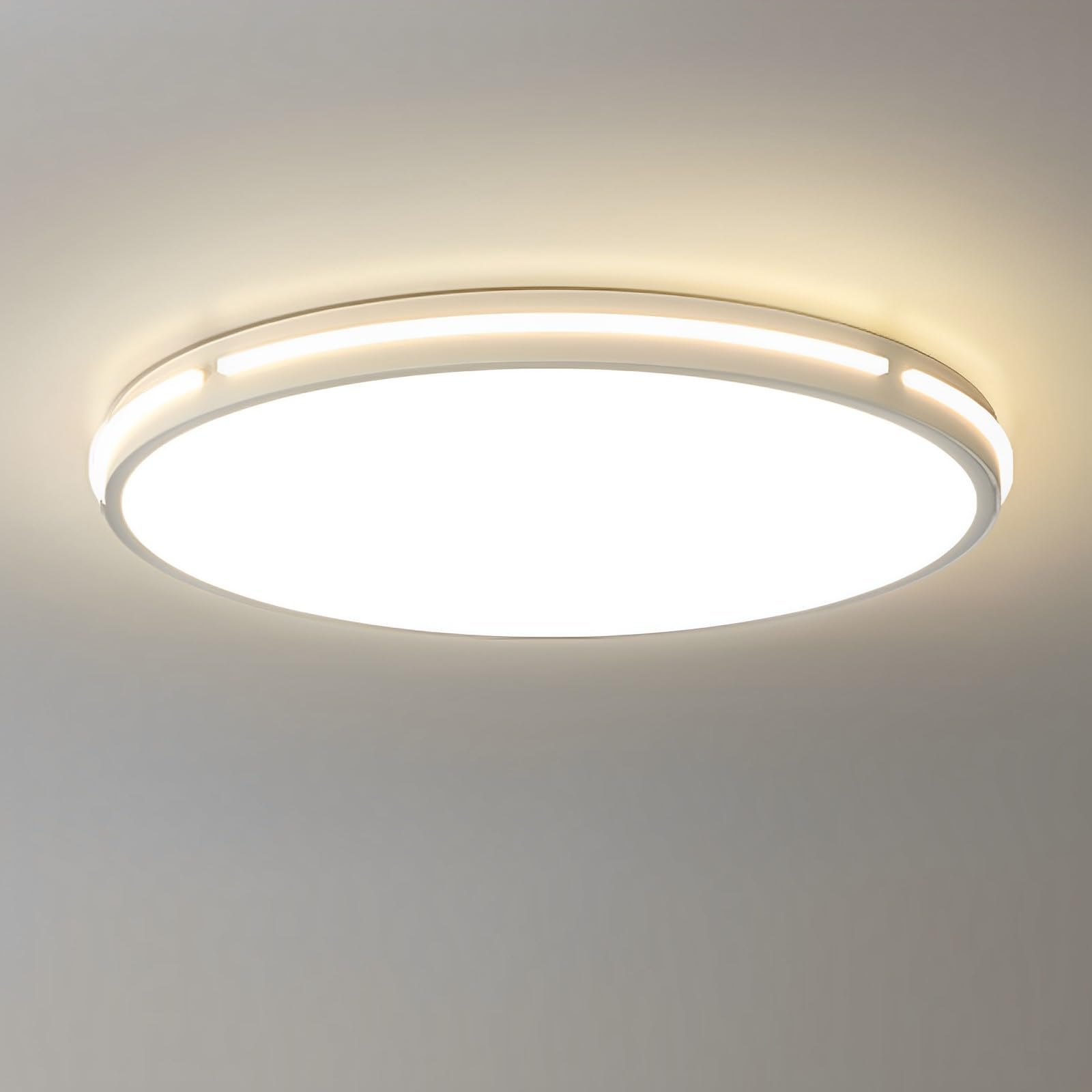 Plafonnier LED minimaliste en métal blanc luminaire de plafond moderne encastré pour chambre
