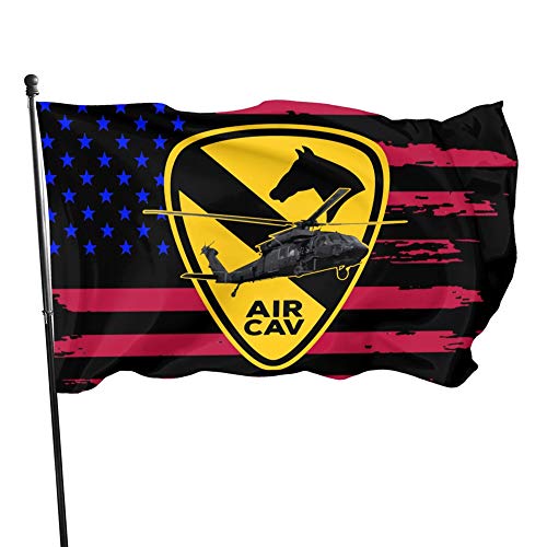 HUIHUANGm Air Cav 1st Cavalry Division The First Team Banner Flags Garden Flag Home House Flags Parade Flag Outdoor Flag USA Flag 3x5 Ft