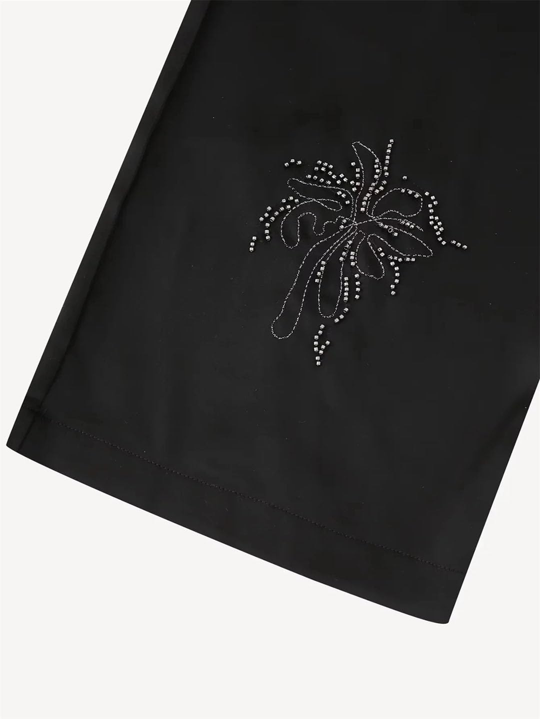 Ensemble de pantalons longs brodés pour femmes, ensemble chemise à manches longues à simple boutonnage, Only-shirt, S