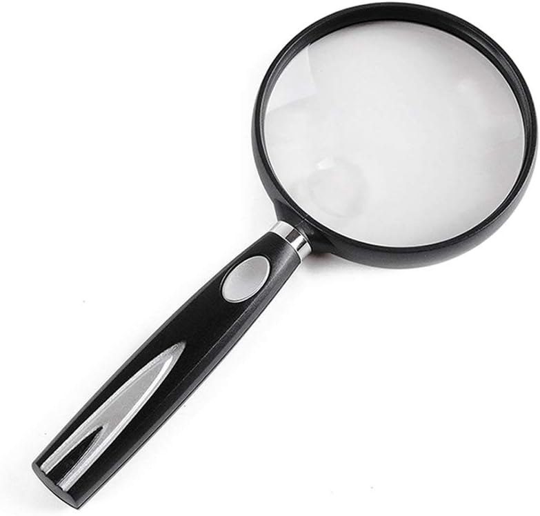 Magnifier 6 Times HD Handheld Portable Microscope Jewelry Appraisal Enlarged Mirror (Size : 110mm) (75mm)