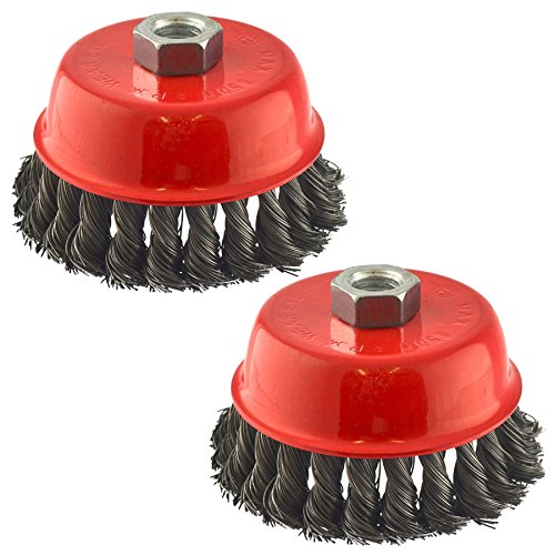 Brosse coupe fil volant 100mm Twist Knot meuleuse angle outillage 2PK236