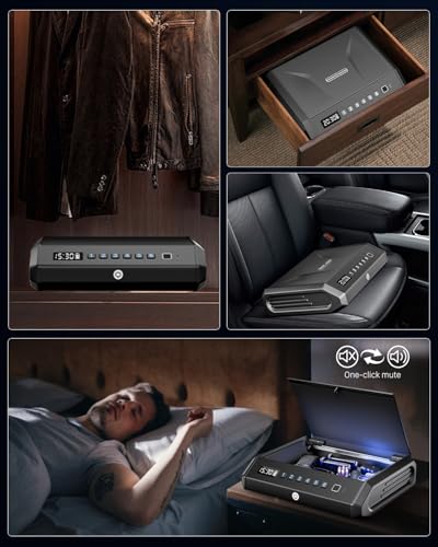 TOPMEDA Large Biometric Gun Safe fits 4 pistols Review