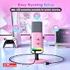 Micrófono dinámico FIFINE AmpliGame AM8P XLR/USB para juegos y grabación | Micrófono para PC con RGB controlable, jack para auriculares, botón de silencio, para streaming, podcasting, locución, videos de YouTube, rosa 4