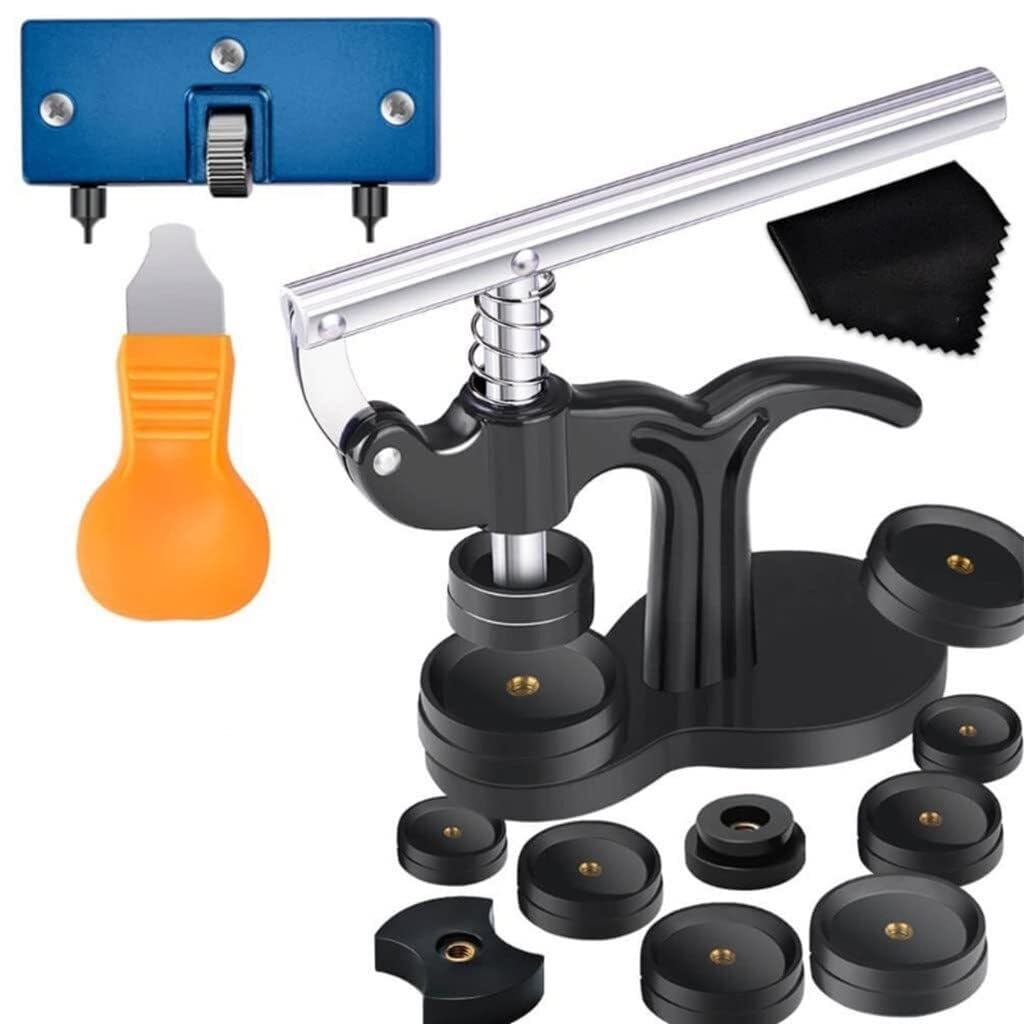 16Pcs Uhr Presse Werkzeug Ersatz Kit Fitting Stirbt Zurück Remover Näher Reparatur Batte