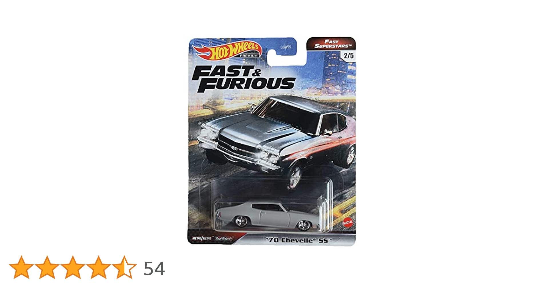 Hot Wheels '70 Chevelle SS, [Gray] Fast Superstars 2/5