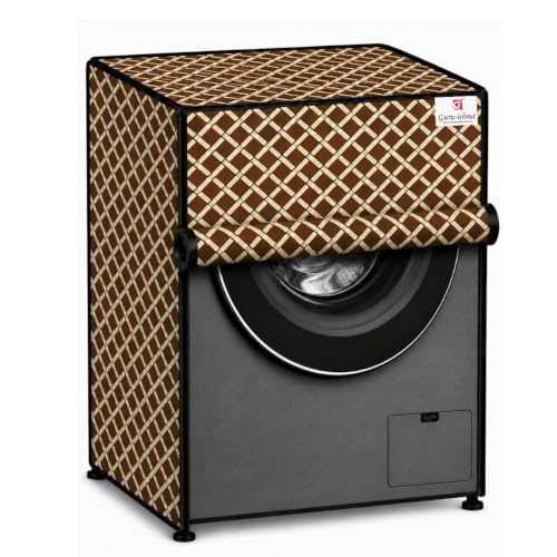 Image of Front Load Fully Automatic Washing Machine Cover for 6.5kg to 8kg | Waterproof & Dustproof Polyester Cover with Zip Closure | Suitable with Samsung, IFB, LG, Bosch & More (61 x 61 x 87 cm)