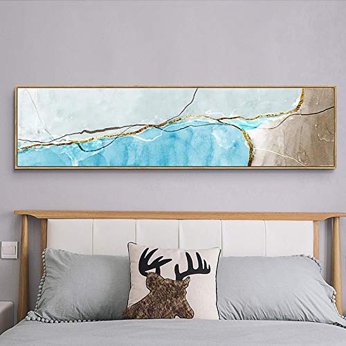 Art mural abstrait KEBIA impression sur toile haut de gamme 60x180cm