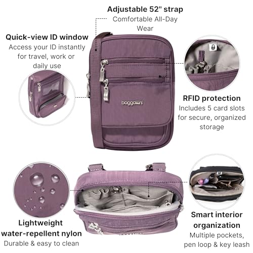 Image of Baggallini Journey Crossbody Bags for Women 9x6 Small Lightweight Travel Handbag W /RFID