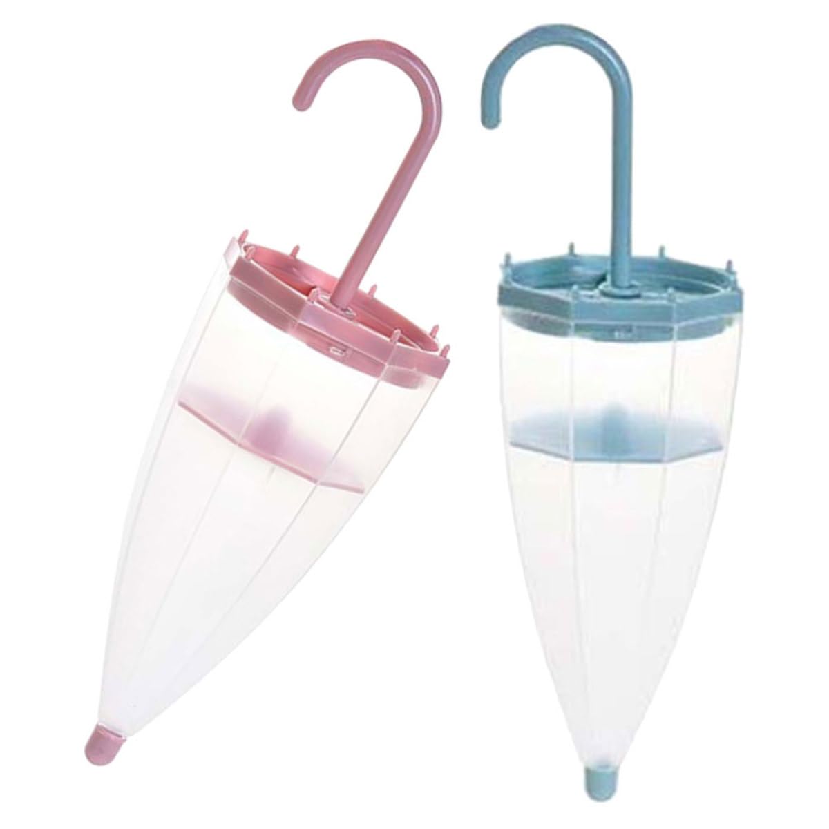 Set 2 Pezzi Scatole Deumidificatore Armadio Design Ombrello in Plastica Abs con Funzione Assorbi Umidità Salvaspazio per Cucina e Ambienti Vari Rosa e Blu