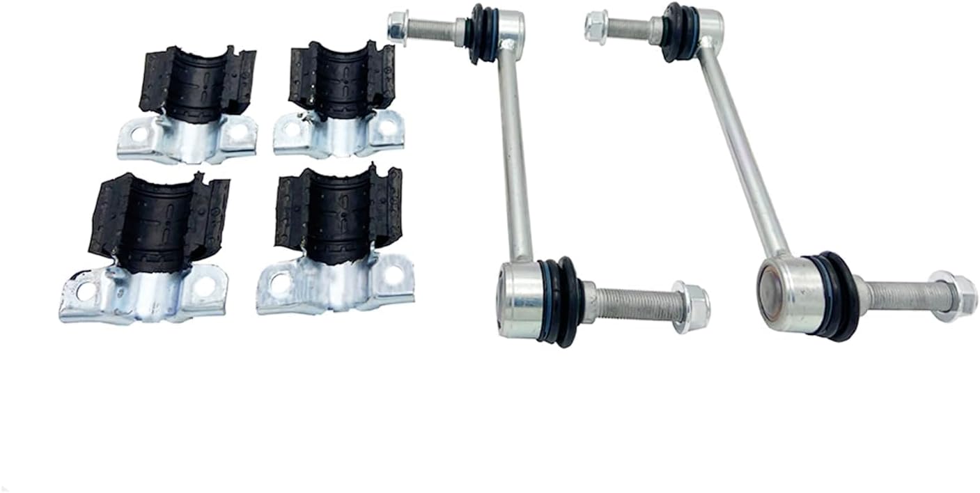 WayJun Front Suspension Stabilizer Sway Bar Links + Bushings Set Compatible with Mercedes W164 GL ML R Series 1643202132 1643231185