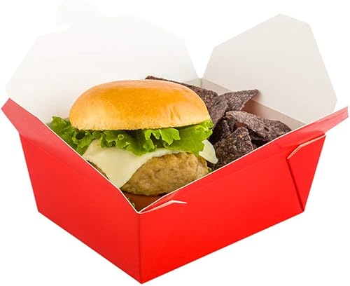 Restaurantware Bio Tek - Cajas para llevar de 45 onzas, 50 loncheras para llevar, con cierre de tabulación, resistentes al calor, desechables,