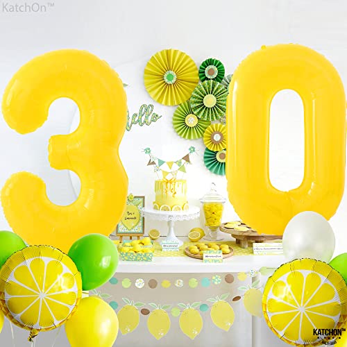 Image of KatchOn Yellow 0 Balloon Number 40 Inch