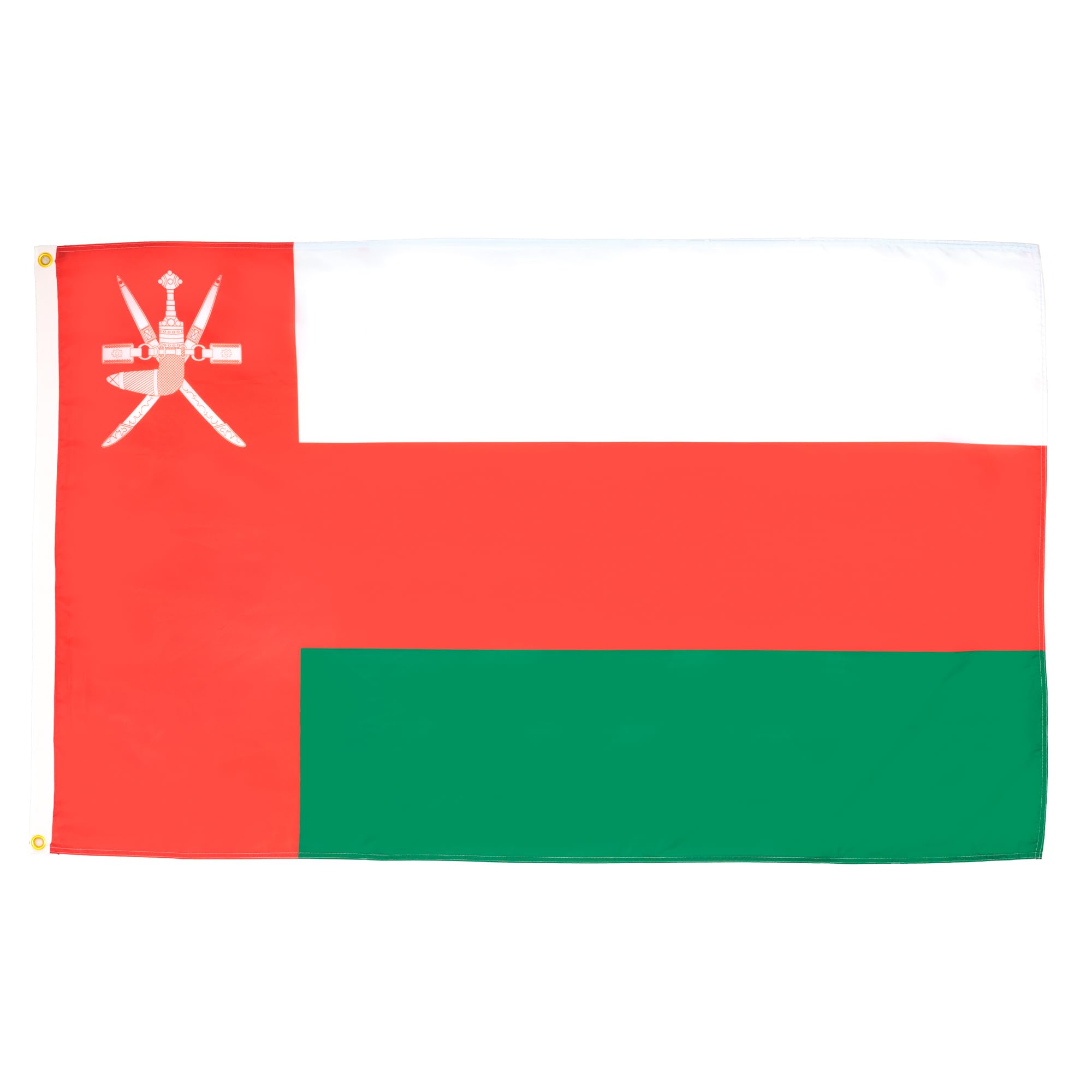 AZ FLAG - Oman Flag - 3x5 Ft - 100D Polyester Omani Banner with Two Metal Grommets - Fade Resistant - Vivid Colors - 3' x 5' Feet - 150x90 Cm