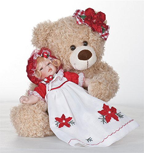 Kinnex Collections by Amanda Collectible 9” Christmas Doll for Holiday Decor (KC09201)