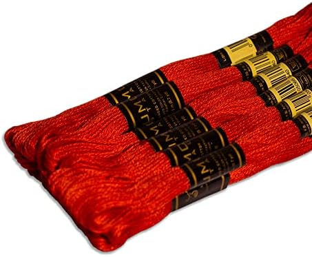 UMC STAG 12 Pieces Black Colour 310 Premium Embroidery Thread | 100% Egyptian Cotton Premium Skeins | Cross Stitch Embroidery Floss | Oeko TEX Certified Stranded Cotton (Black)