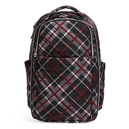 Vera Bradley Women's Performance Twill Travel Backpack Travel Bag, Paris Plaid, One Size