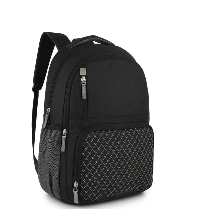 Black Backpack for Men & Women, Water Resistant Laptop Bag with Multiple Compartments and Bottle Pocket, College, School and Travel Use-image-48