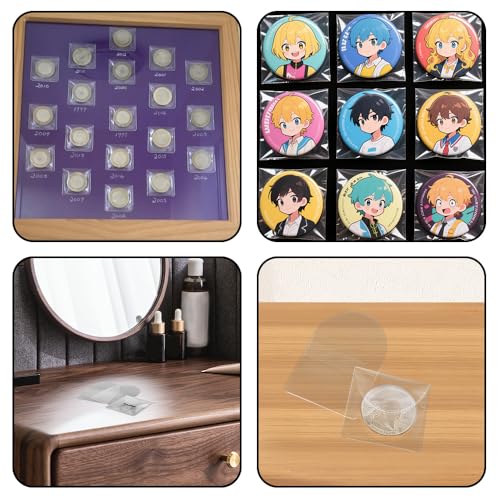 ONEBO 45 Pièces pochettes transparentes en plastique pour pièces de monnaie, 3 Tailles,pochettes pour pièces de monnaie,pochette pour pièces de monnaie pvc,pour pièces de monnaie,bijoux, petits objets – vue 5