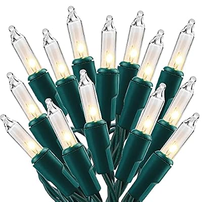 Christmas Lights, 150 Count 33 FT Christmas Mini String Lights, Green Wire Fairy Lights, 120V UL Certified Connectable Xmas Tree Lights for Patio, Holiday, Party, Outdoor Indoor Decoration, Warm White