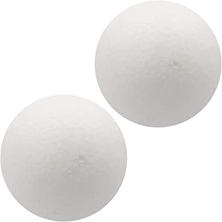FFchuanhe 6 inch 2pcs Craft Foam Ball， White Polystyrene Smooth Round Ball, for Arts and Crafts Supplies School Project Ho...