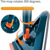Distinct 360° Forgó Háromszög Mop Hosszú Nyéllel Padló Fal Ablak Tisztítóhoz 8